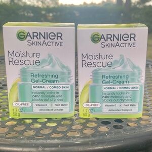 Garnier SkinActive Moisture Rescue Gel Cream 2 x Full Sz NEW